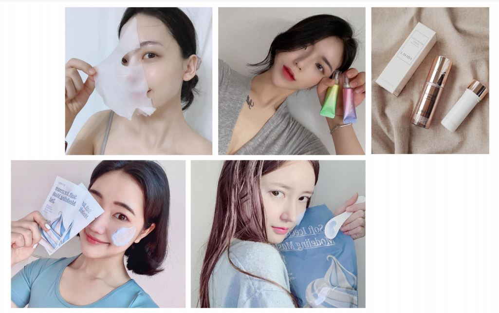 뷰티 인플루언서 마케팅 포트폴리오 이미지