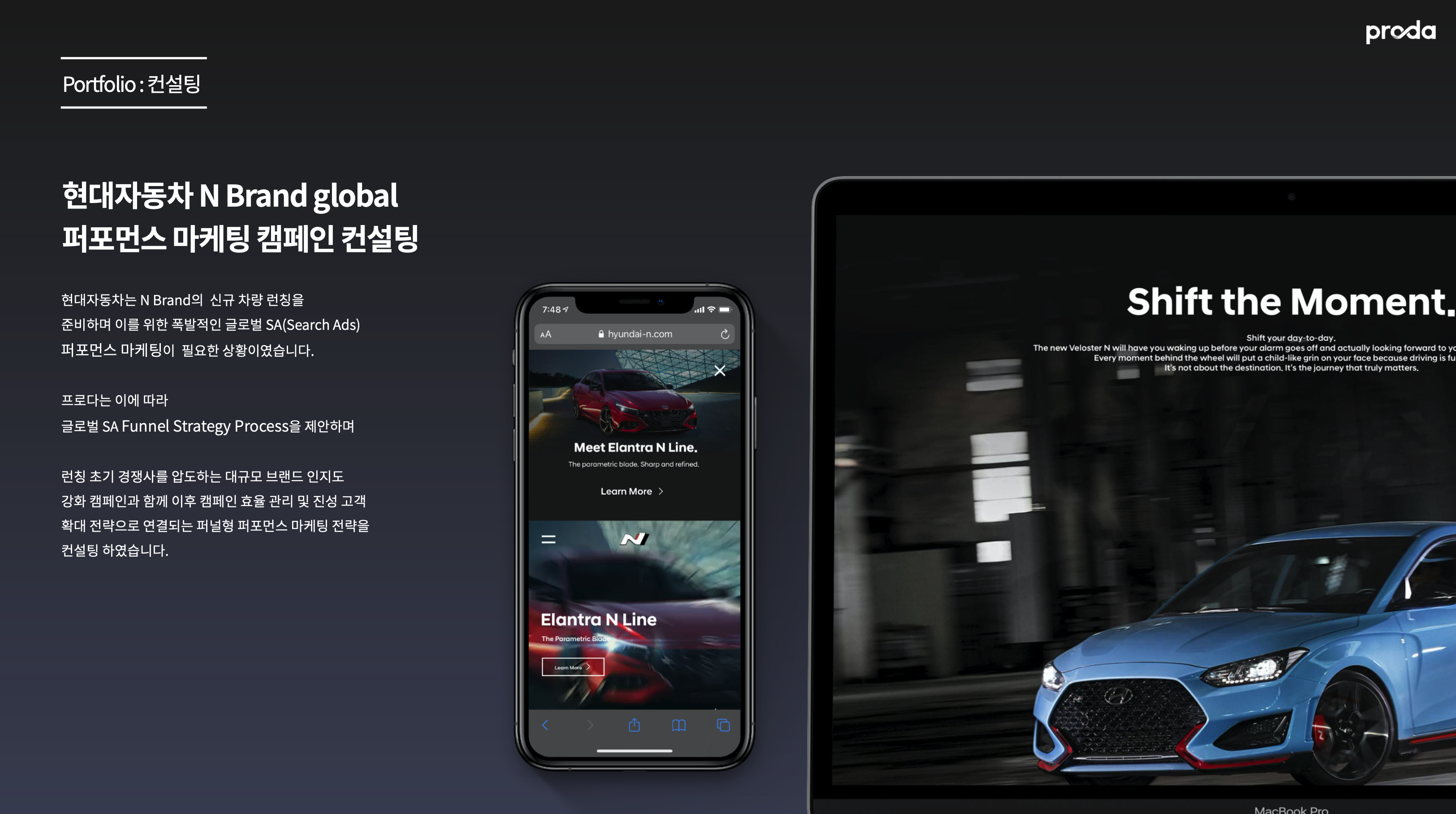 현대자동차 N Brand global 퍼포먼스 마케팅 캠페인 컨설팅 포트폴리오 이미지